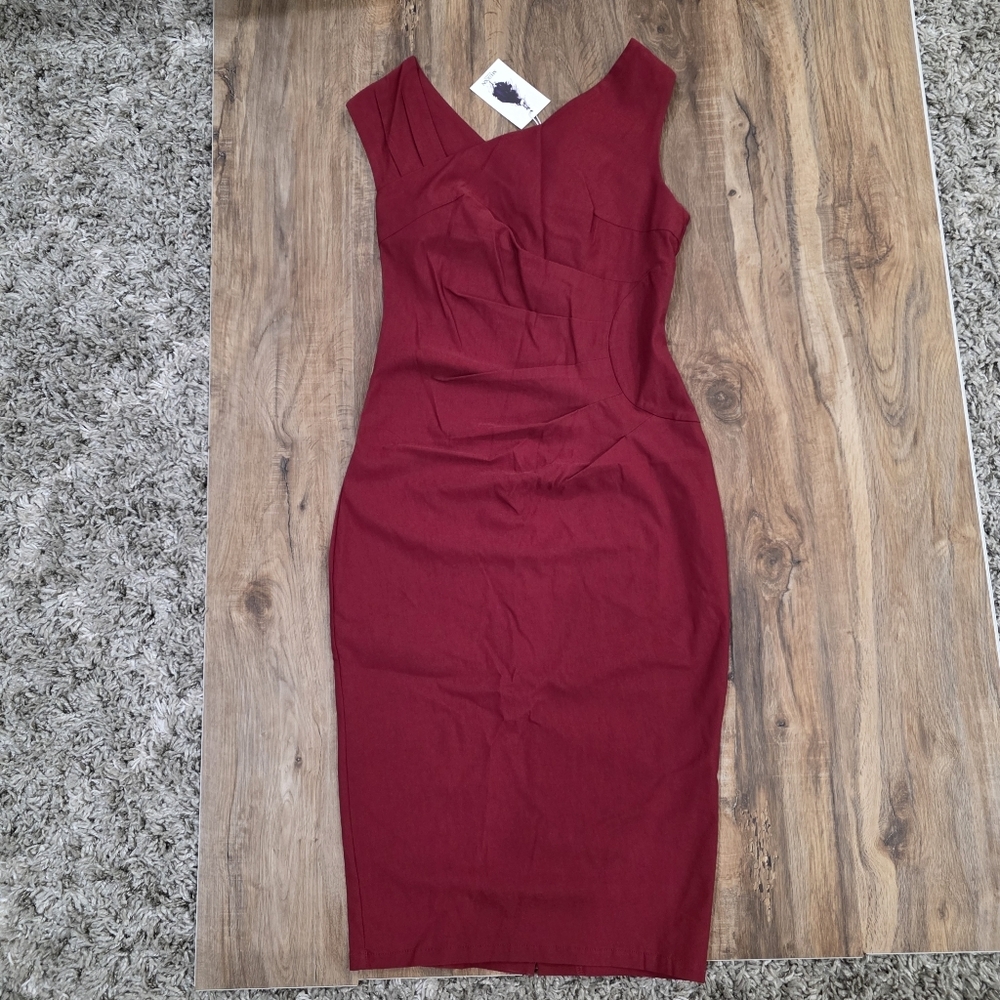NWT MUXXN Sleeveless Retro Pencil Dress Size Large - Picture 4 of 8